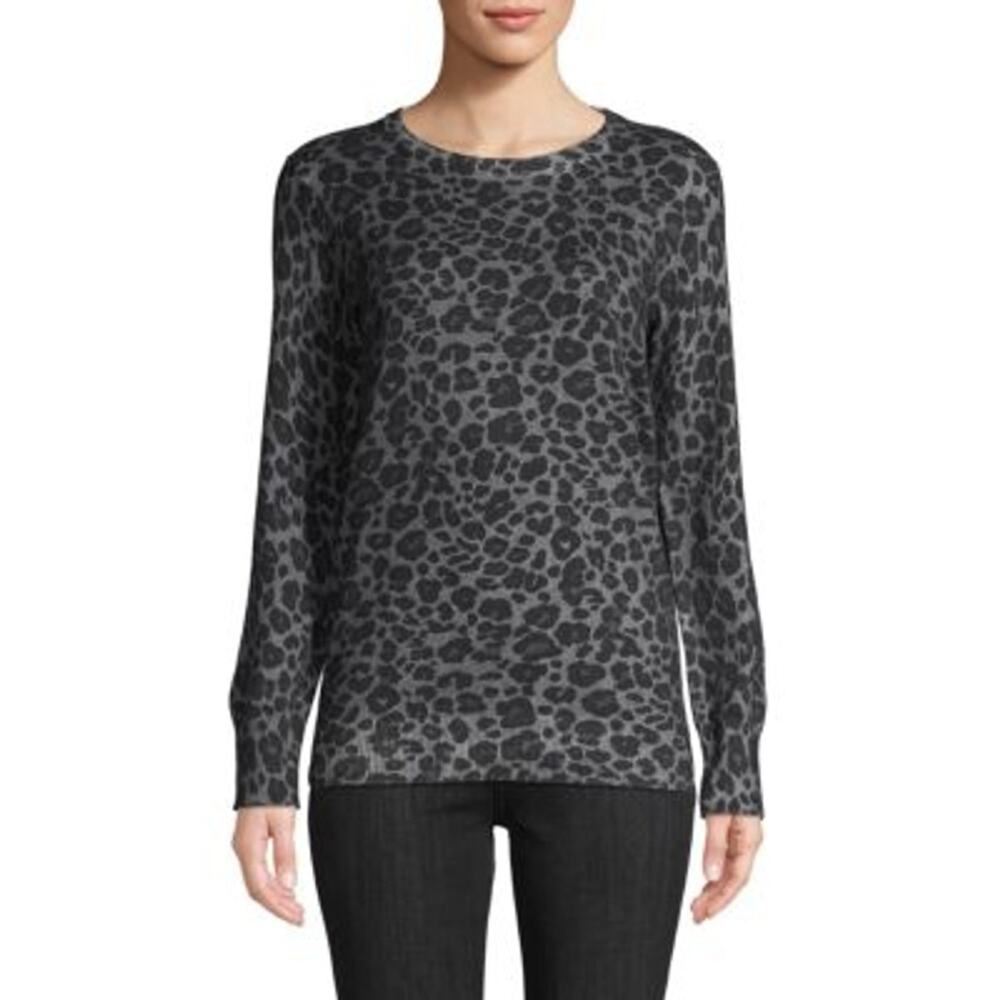 Equipment Rei Leopard-Print Cotton & Cashmere Sweater Women's Pullover size XS